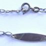 Vintage Silver Silver 925 ID Bar Chain Bracelet length 7,5" - 1,9g Image 5