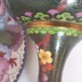Vintage Chinese Cloisonne vases and plate Image 2