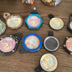 Motorbike tax disc holders
