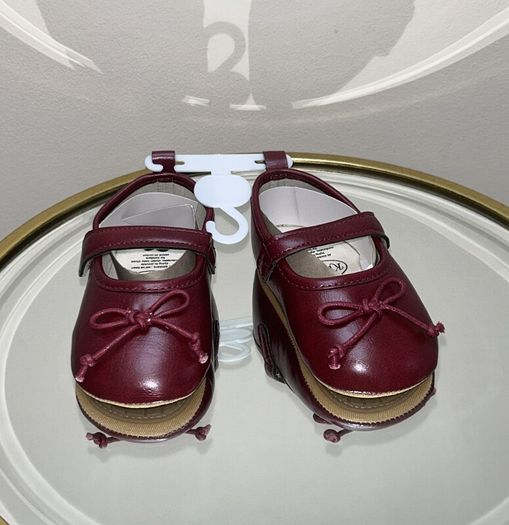 Baby Girls Wine Shoes. Size 13