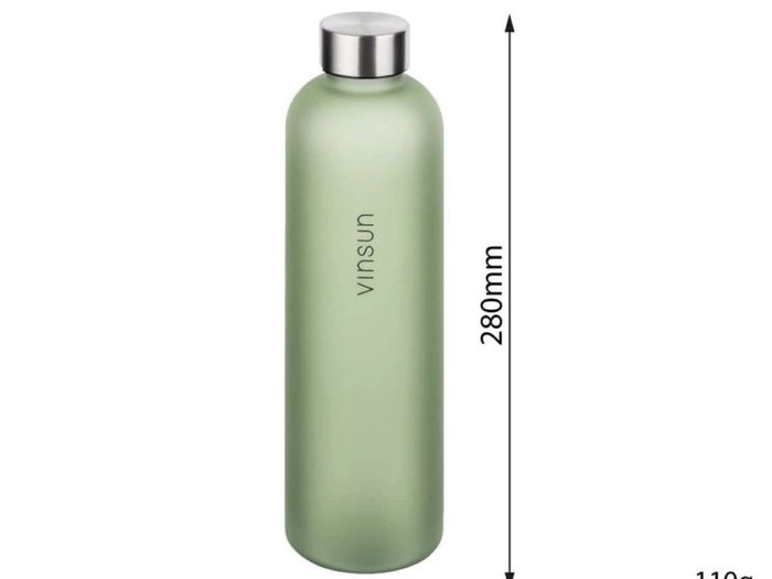 Used but still in good condition. Vinsun drinking bottle 1l green -