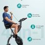 4 IN 1 Full-Body Exercise Bike Multifunctional Foldable Exercise Bike Exclusive APP for Customizable Plans, 16-Level Magnetic Resistance Folding Stationary Exercise Bike, 300lbs Capacity & Upgraded Comfort Seat Cushion Image 7