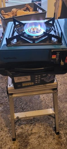camping stove and gas