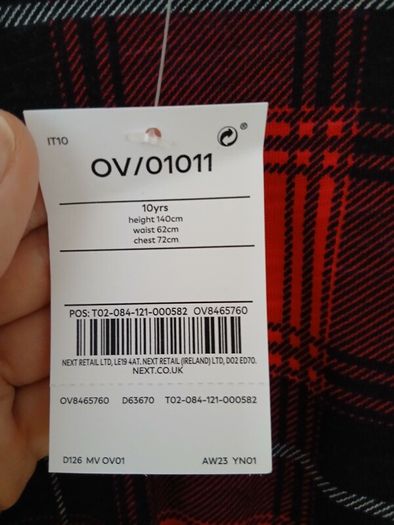 Next girs tartan dress age 10
