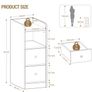 Set of 2 White Bedside Tables  Adjustable Drawers Image 3