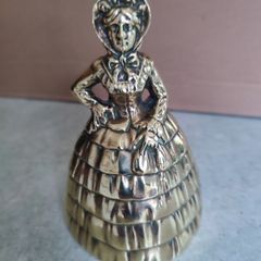 Vintage Large Brass Crinoline Lady Bell