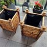 2  wooden planters balcony/garden Image 3