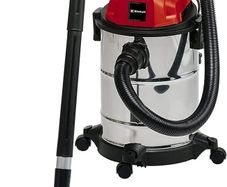 Wet and Dry Vacuum Cleaner 1250W, 20L Stainless Steel Tank, Blow Connection, 4 Castors, 36mm Suction Hose + Extension, Floor Nozzle, Filters TC-VC 1820 S