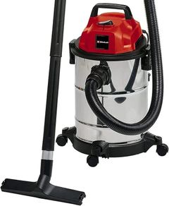 Wet and Dry Vacuum Cleaner 1250W, 20L Stainless Steel Tank, Blow Connection, 4 Castors, 36mm Suction Hose + Extension, Floor Nozzle, Filters TC-VC 1820 S