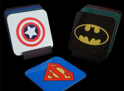 Wooden Super Hero Coasters