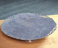 Antique Silver scrollwork footed dish. Hallmarked Birmingham