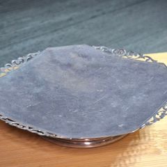 Antique Silver scrollwork footed dish. Hallmarked Birmingham