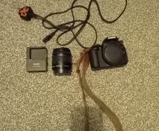 Canon Camera, Lens, Strap, Charger # Battery Pack