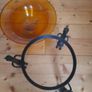 Home decor glass bowl on metal stand Image 3