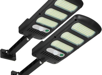 Solar Lights Outdoor, Freeas 213 LED Solar Powered Street Lights Motion Sensor Wall Lamp Waterproof Security Light with 180 Adjustable Pole for Outside Wall, Garden, Street, Porch (2 Pack)