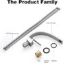 Bathroom Taps Basin Mixer Tap Chrome Single Lever Bathroom Sink Taps Modern Basin Tap 1 Hole Brass, Mono Sink Faucet with Hot and Cold G1/2 Adaptor for Washroom, Cloakroom Image 2