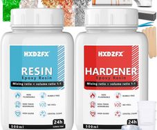 Epoxy Resin Clear Crystal Coating Kit 1000ml/1160g - 2 Part Casting Resin for Art, Comes with Resin Professional Accessories Bag, Suitable for Crafts, Table top Coating, River Table, Jewelry Making