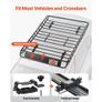 Roof Rack Basket, 51 x 36 x 4.1 in, Universal Rooftop Cargo Carrier with 1120 x 870 x 260 mm Cargo Bag, Net, Ratchet Straps, 200 lbs Max Load Capacity Car Top Luggage Holder, for SUV Truck Car Image 2