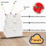 Set of 3 Resin Woven Storage Basket Box with Lid & Lock (White) Image 3