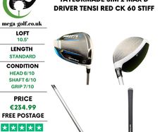 Taylormade Sim 2 Max D Driver / 10.5 Degree / Tensi Red CK 60 Stiff