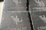 connacht rugby slate coasters