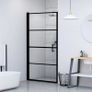 Shower Door Tempered Glass 81x195 cm Black Image 3