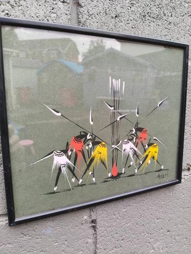 Mcm Folk Art Tribal Painting