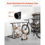Bike Rack, Fits Tire Width 3 Inch/76.2 mm, Carbon Steel Double-Sided Grid Bike Rack Stand, Freestanding Bicycle Storage Holder for Curbside, Garage, Indoor, Outdoor Parking, 6-Bicycle Capacity Image 3