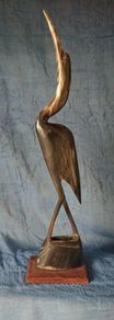 Bone carved Crane