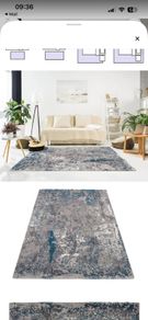 rug blue and grey 140x200mm