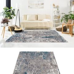 rug blue and grey 140x200mm