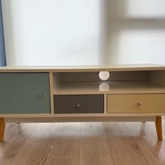 Retro Scandi Style Multi-Colour TV Unit / Media Console