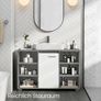 Bathroom Washbasin Cabinet with Adjustable Shelves Dove Grey or White Under Sink Storage Unit Image 2