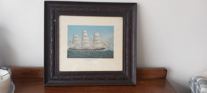 Vintage Maritime Print Ship Balclutha 1886