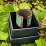 1 Natural turquoise patinated adjustable copper rings available in small medium and large sizes Image 2