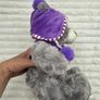 Huggables Teddy Bear Plush Grey Purple hat approx 25 cm. Please see pictures Image 6