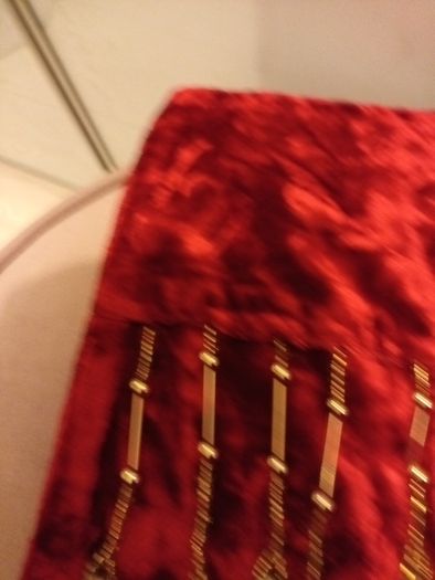 Beautiful bejewelled velour christmas stocking