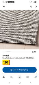 ikea tiphede rug 155x220cm