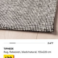 ikea tiphede rug 155x220cm