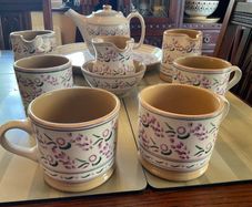 Nicholas Mosse lavender collection from Washington creek . Mugs, jugs , tea pot and platter .pricing the mug fir this ad