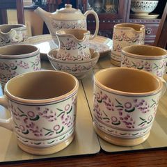 Nicholas Mosse lavender collection from Washington creek . Mugs, jugs , tea pot and platter .pricing the mug fir this ad