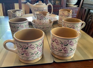 Nicholas Mosse lavender collection from Washington creek . Mugs, jugs , tea pot and platter .pricing the mug fir this ad