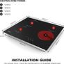 60cm Ceramic Electric Hob 4 Cooking Zones, Built-In Glass Cooktop, Hardwired (No Plug) Image 2