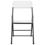 Folding Garden Chairs 4 pcs HDPE White Image 3