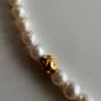 Pearl necklace w/ Gold beads Image 5