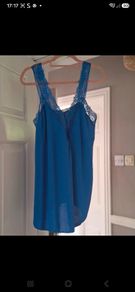 Cobalt blue lace cami top