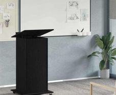 Mobile Lectern Table Engineered Wood