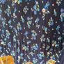 Blue ditsy floral pleated mini skirt. Image 2