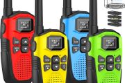 Walkie Talkies for Adults Long Range 4 Pack, NXGKET Rechargeable Kids Walky Talky with Built-In Li-Ion Battery, 16 Channels Radio with Type-C Charging Cable,VOX Function,LED Flashlight, for Camping