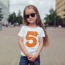 Birthday Numbers Years Girls Boys T-shirt Tee Top Shirt Birthday T-shirt For Kids Image 5